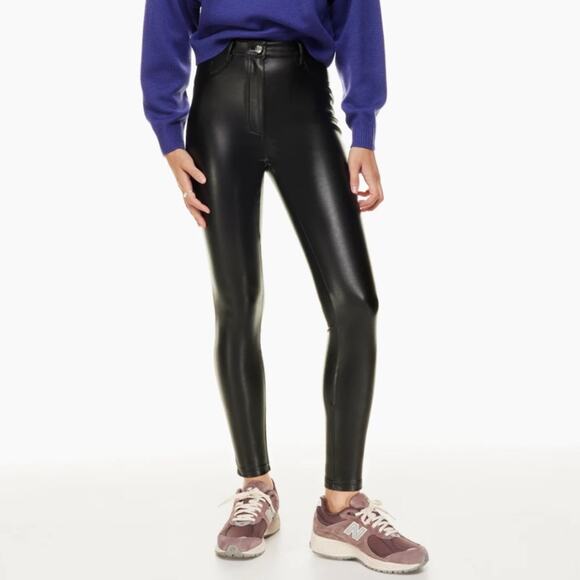Aritzia Wilfred Free Faux Leather Pants - Picture 1 of 7